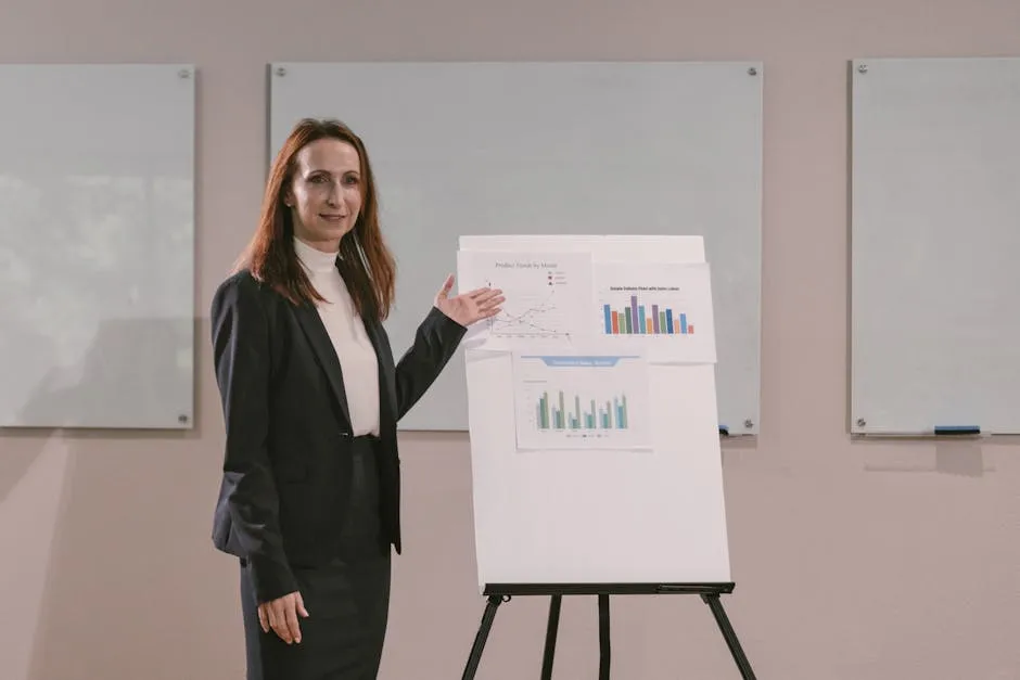 Female Professional discussing in front