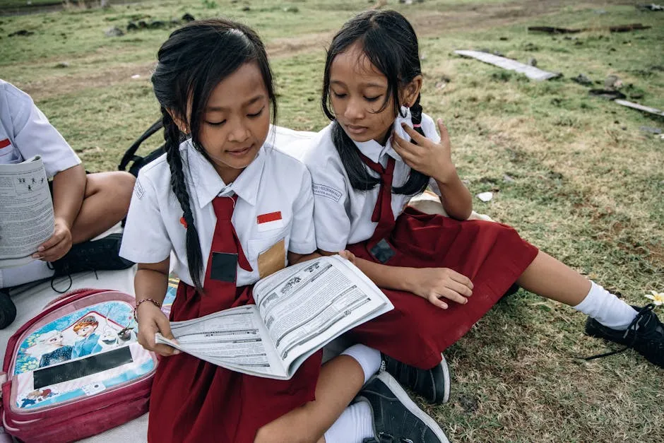 A Group of Students Reading