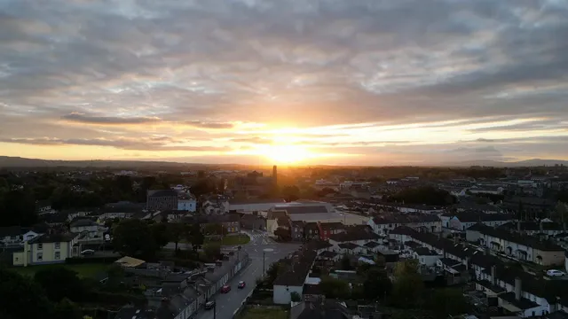 Horizontal video: Sunset aerial view of halifax with iconic tower 28916595. Duration: 20 seconds. Resolution: 3840x2160