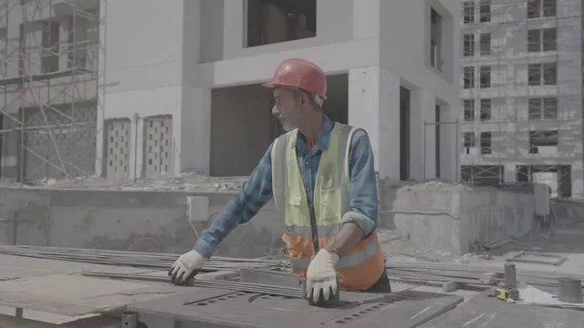 Horizontal video: Construction worker bending iron at building site 28949220. Duration: 44 seconds. Resolution: 1920x1080