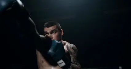 Horizontal video: A boxer showing his rapid punching skill 4761768. Duration: 22 seconds. Resolution: 4096x2160