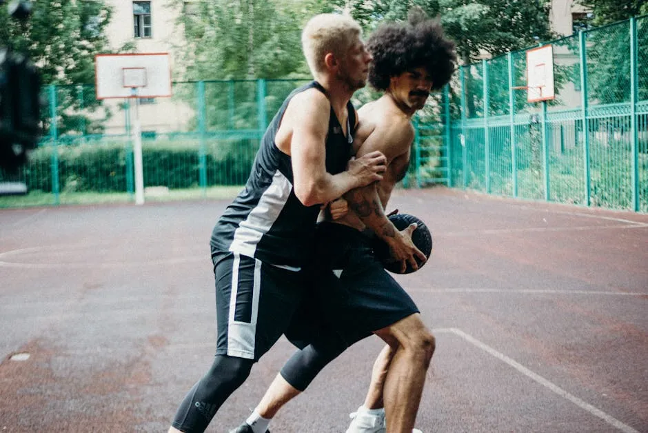 Basketball Player in Defence