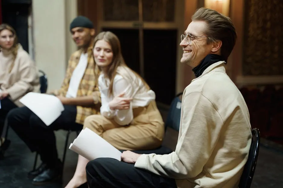Man Sitting On A Chair With A Smile On His Face