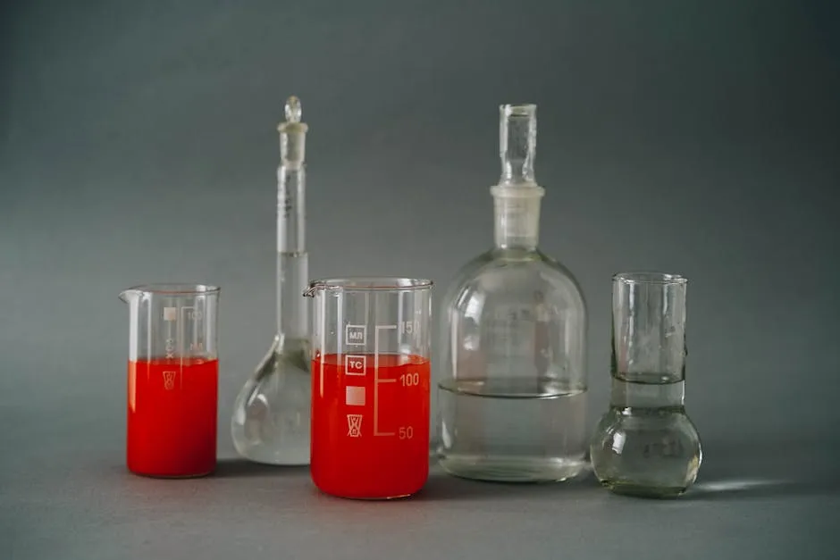 Close-Up Shot of Flasks