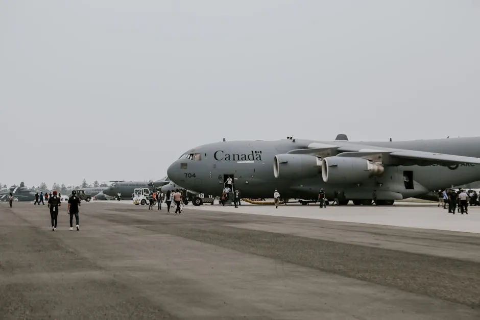 Canadian C-17 Transport Plane Standing on Tarmac
