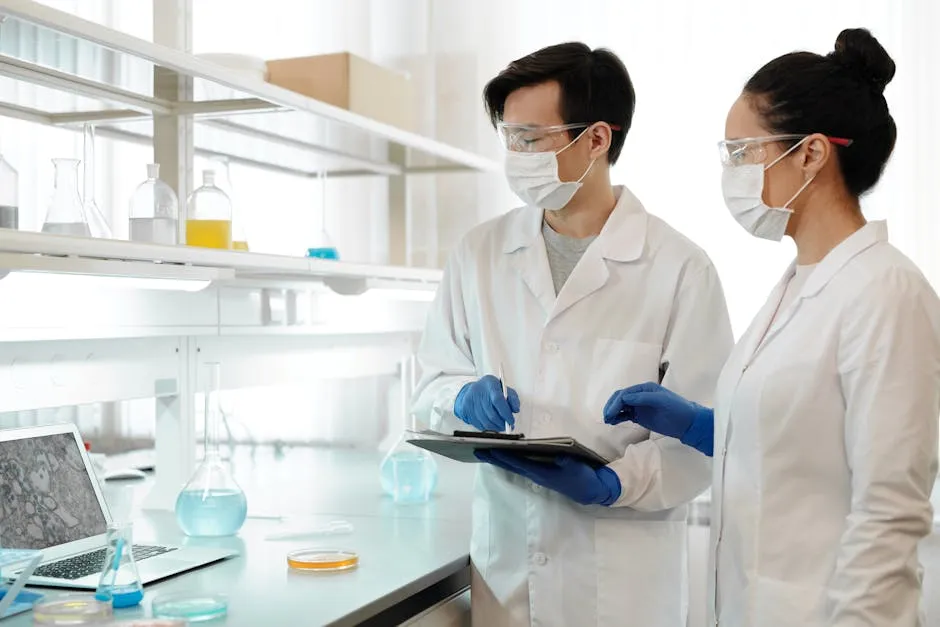 Two Scientists Working Inside the Laboratory