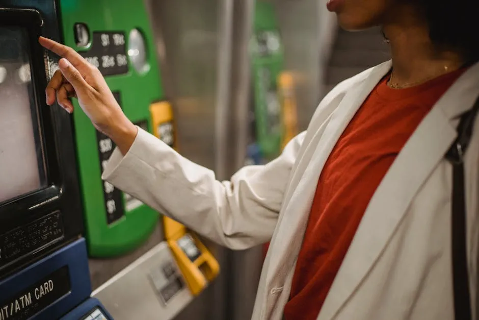 Close-up Photo of Person using an ATM