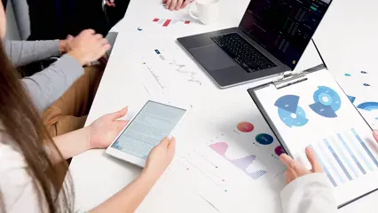 Horizontal video: Young professionals exchanging thoughts about the graphs 5725958. Duration: 11 seconds. Resolution: 3840x2160