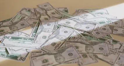 Horizontal video: A person holding bank notes 5909912. Duration: 37 seconds. Resolution: 4096x2160