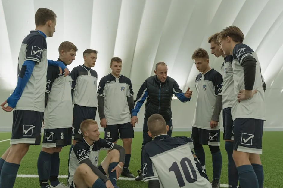 A Coach Talking to His Team