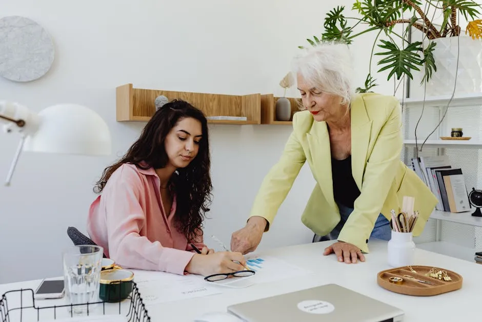 Women Working at the Table