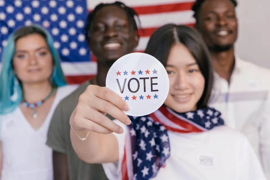 Selective Focus Photo of Vote Badge