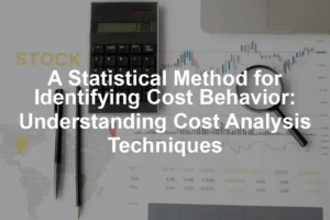 Featured image for A Statistical Method for Identifying Cost Behavior: Understanding Cost Analysis Techniques