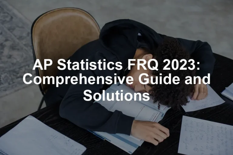 Featured image for AP Statistics FRQ 2023: Comprehensive Guide and Solutions