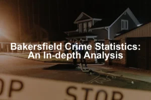 Featured image for Bakersfield Crime Statistics: An In-depth Analysis