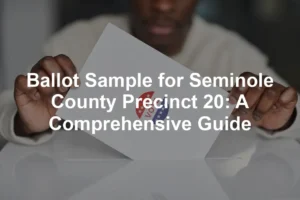 Featured image for Ballot Sample for Seminole County Precinct 20: A Comprehensive Guide