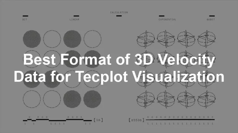 Featured image for Best Format of 3D Velocity Data for Tecplot Visualization