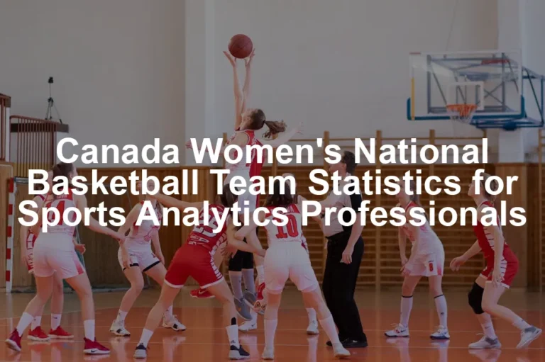Featured image for Canada Women's National Basketball Team Statistics for Sports Analytics Professionals