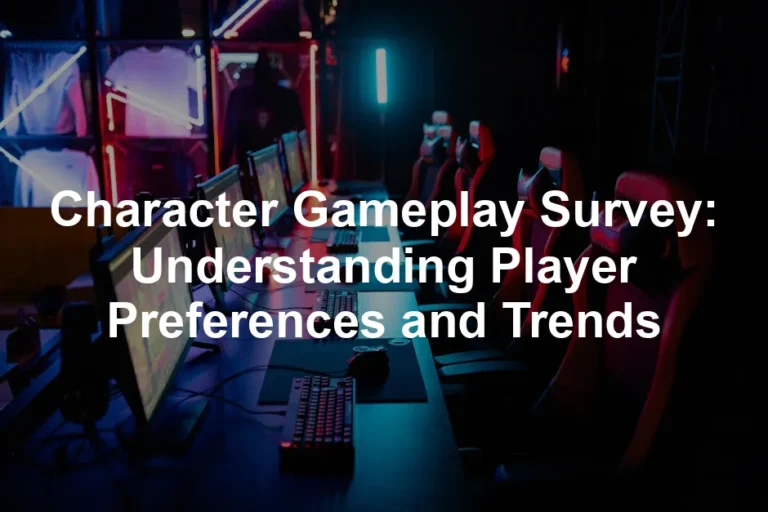 Featured image for Character Gameplay Survey: Understanding Player Preferences and Trends