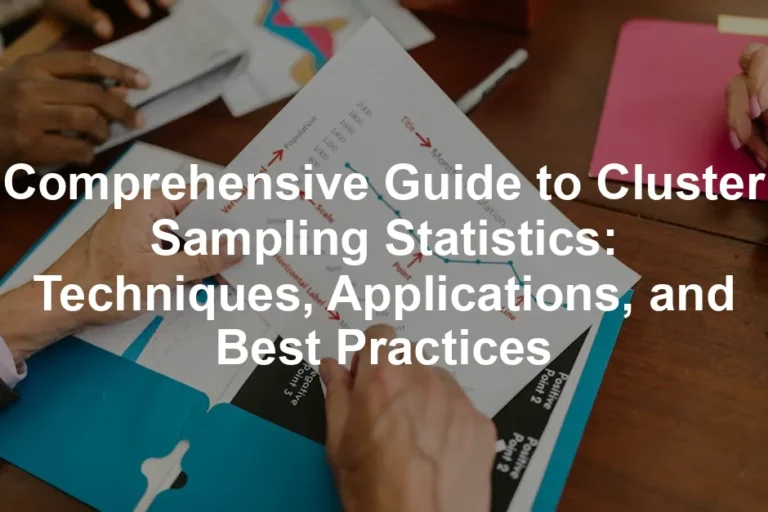 Featured image for Comprehensive Guide to Cluster Sampling Statistics: Techniques, Applications, and Best Practices
