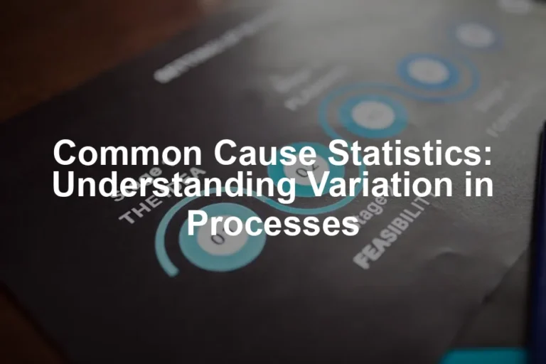 Featured image for Common Cause Statistics: Understanding Variation in Processes