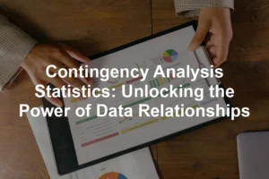 Featured image for Contingency Analysis Statistics: Unlocking the Power of Data Relationships