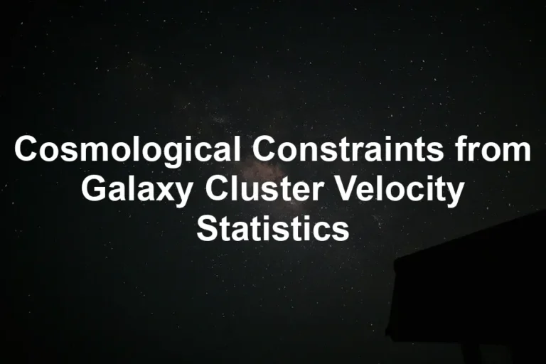 Featured image for Cosmological Constraints from Galaxy Cluster Velocity Statistics