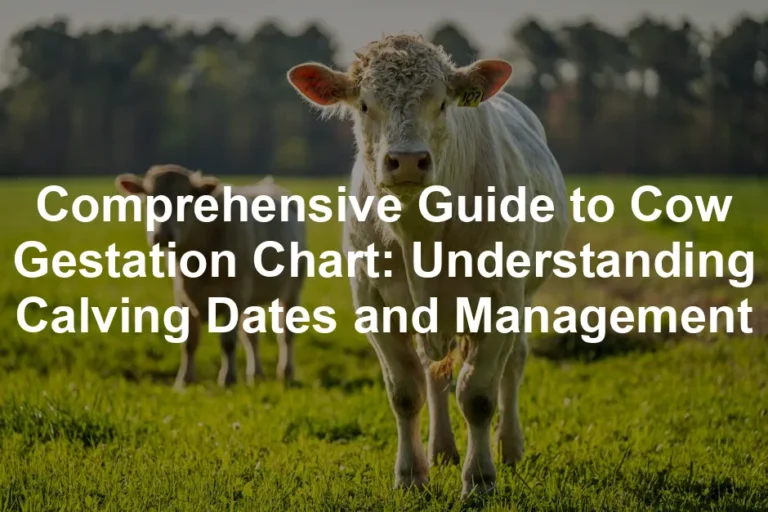 Featured image for Comprehensive Guide to Cow Gestation Chart: Understanding Calving Dates and Management