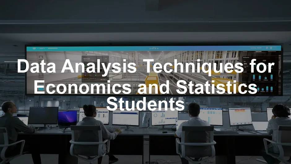 Featured image for Data Analysis Techniques for Economics and Statistics Students