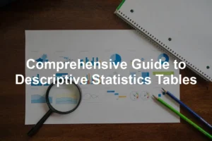 Featured image for Comprehensive Guide to Descriptive Statistics Tables