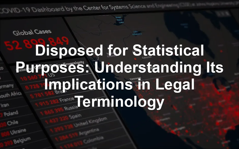 Featured image for Disposed for Statistical Purposes: Understanding Its Implications in Legal Terminology