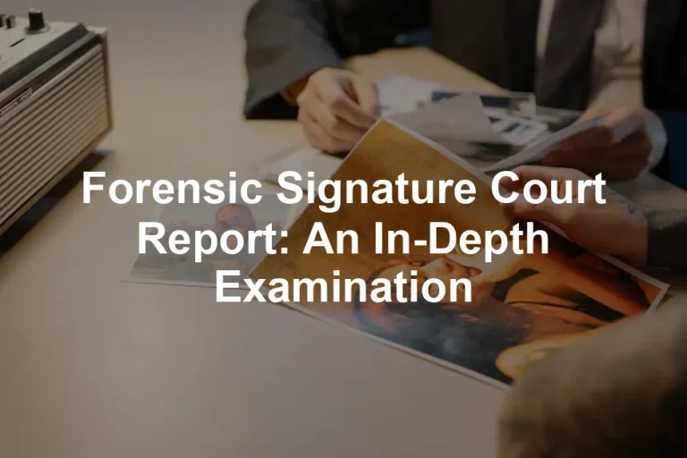 Featured image for Forensic Signature Court Report: An In-Depth Examination