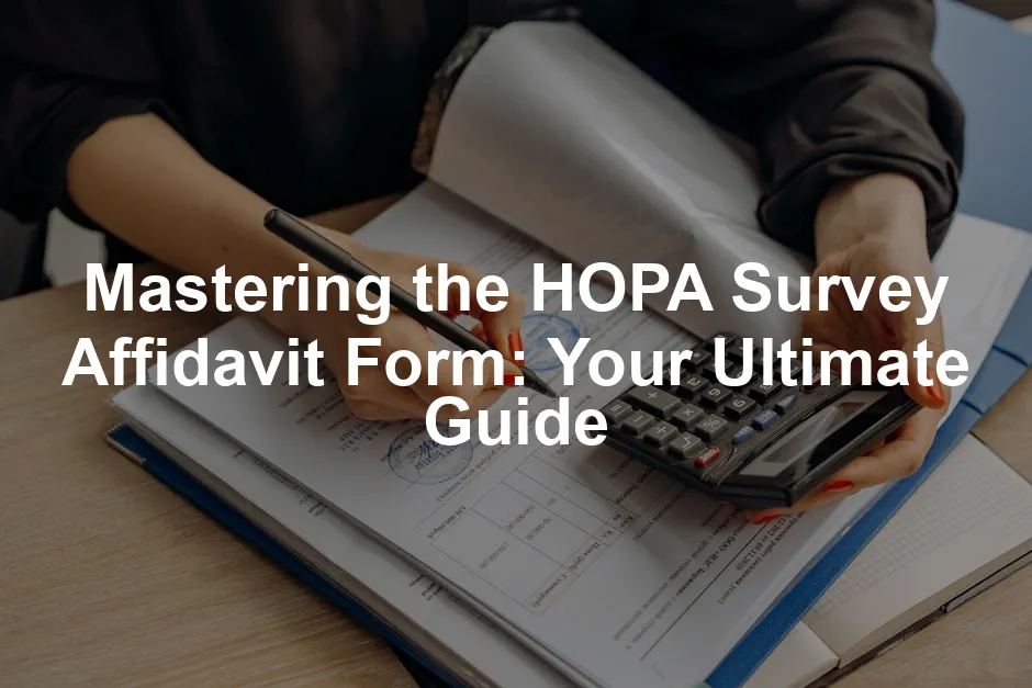 Featured image for Mastering the HOPA Survey Affidavit Form: Your Ultimate Guide