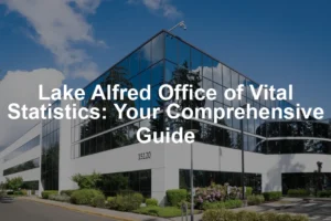 Featured image for Lake Alfred Office of Vital Statistics: Your Comprehensive Guide