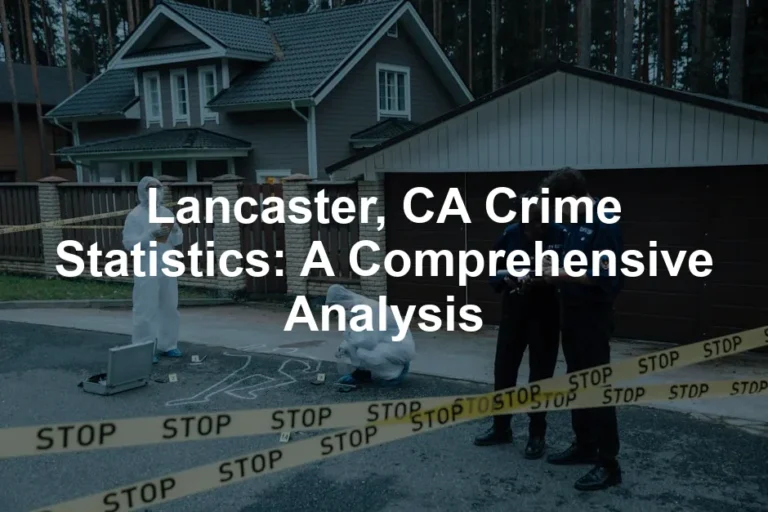 Featured image for Lancaster, CA Crime Statistics: A Comprehensive Analysis