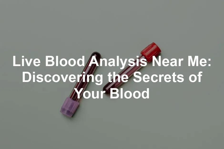 Featured image for Live Blood Analysis Near Me: Discovering the Secrets of Your Blood