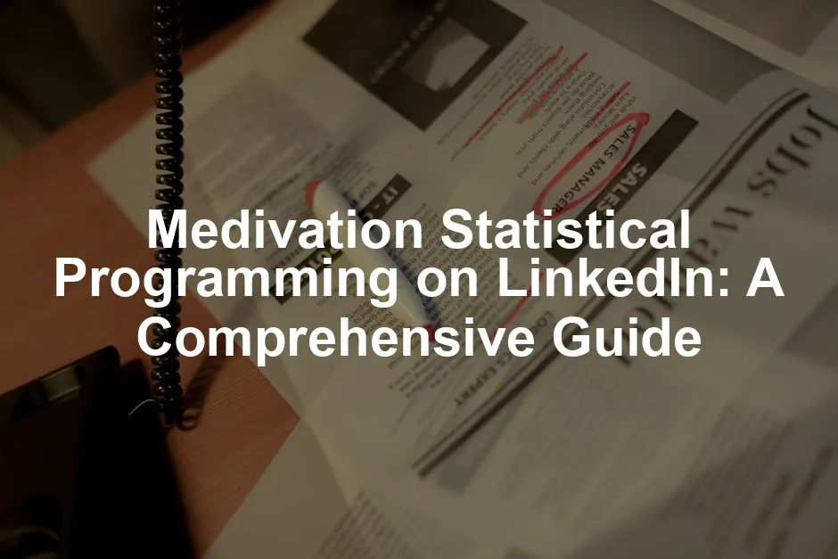 Featured image for Medivation Statistical Programming on LinkedIn: A Comprehensive Guide