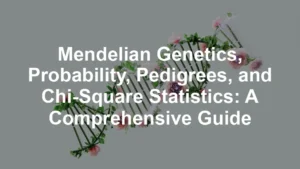 Featured image for Mendelian Genetics, Probability, Pedigrees, and Chi-Square Statistics: A Comprehensive Guide