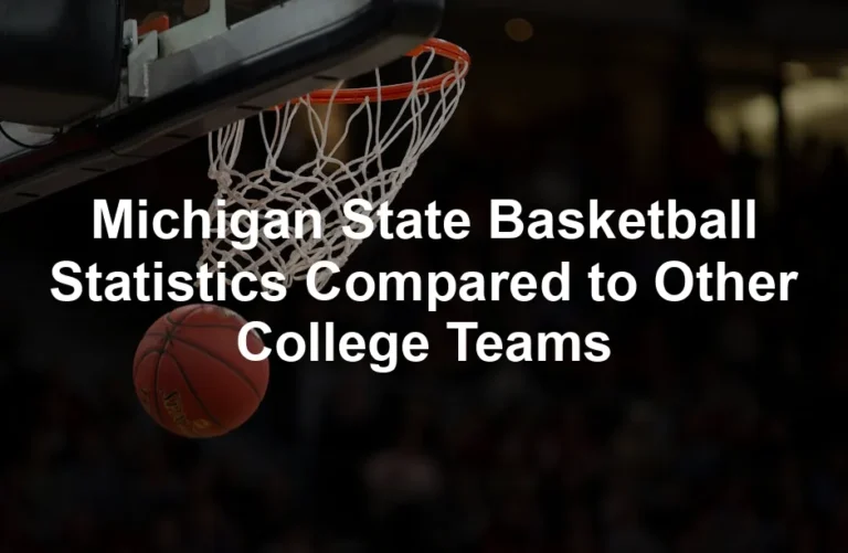 Featured image for Michigan State Basketball Statistics Compared to Other College Teams