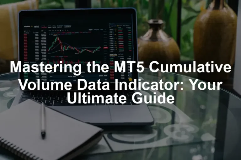 Featured image for Mastering the MT5 Cumulative Volume Data Indicator: Your Ultimate Guide