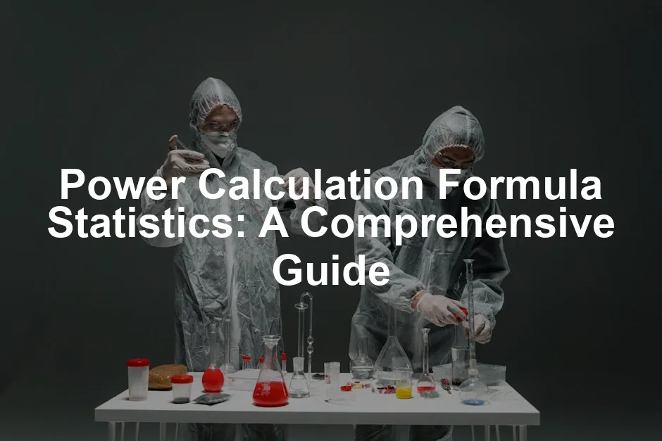 Featured image for Power Calculation Formula Statistics: A Comprehensive Guide