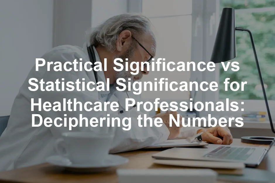 Featured image for Practical Significance vs Statistical Significance for Healthcare Professionals: Deciphering the Numbers
