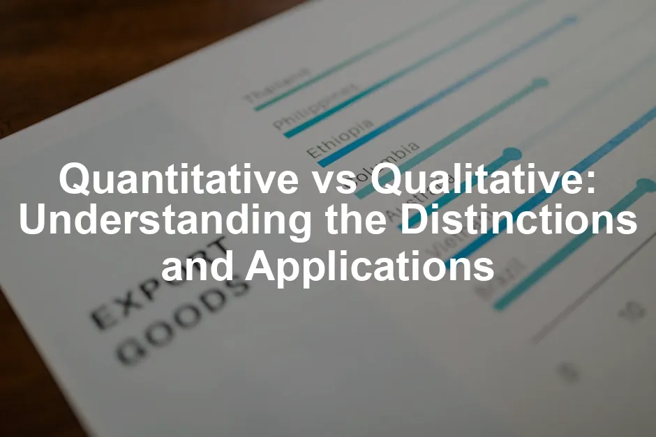 Featured image for Quantitative vs Qualitative: Understanding the Distinctions and Applications