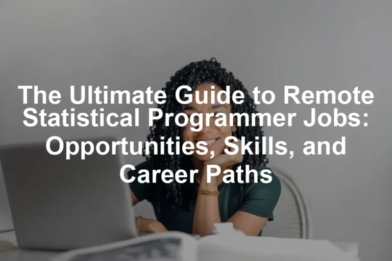 Featured image for The Ultimate Guide to Remote Statistical Programmer Jobs: Opportunities, Skills, and Career Paths