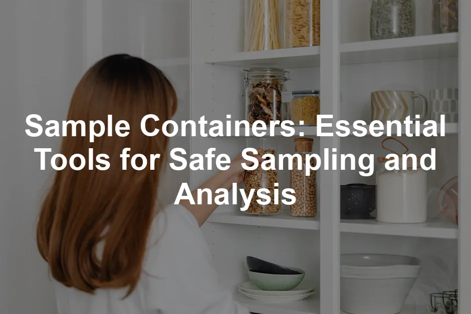 Featured image for Sample Containers: Essential Tools for Safe Sampling and Analysis