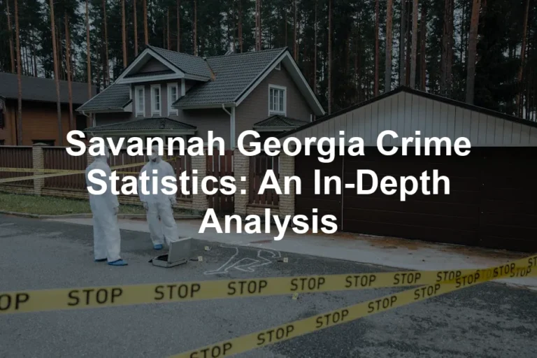 Featured image for Savannah Georgia Crime Statistics: An In-Depth Analysis