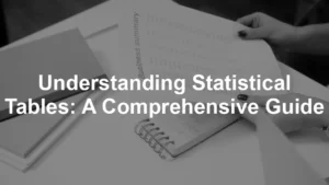 Featured image for Understanding Statistical Tables: A Comprehensive Guide