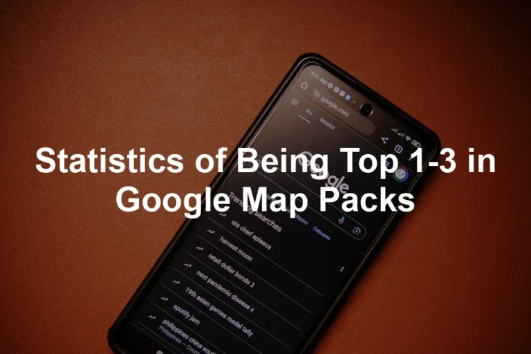 Featured image for Statistics of Being Top 1-3 in Google Map Packs