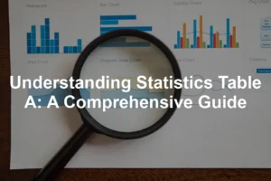 Featured image for Understanding Statistics Table A: A Comprehensive Guide