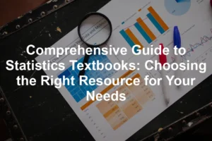 Featured image for Comprehensive Guide to Statistics Textbooks: Choosing the Right Resource for Your Needs